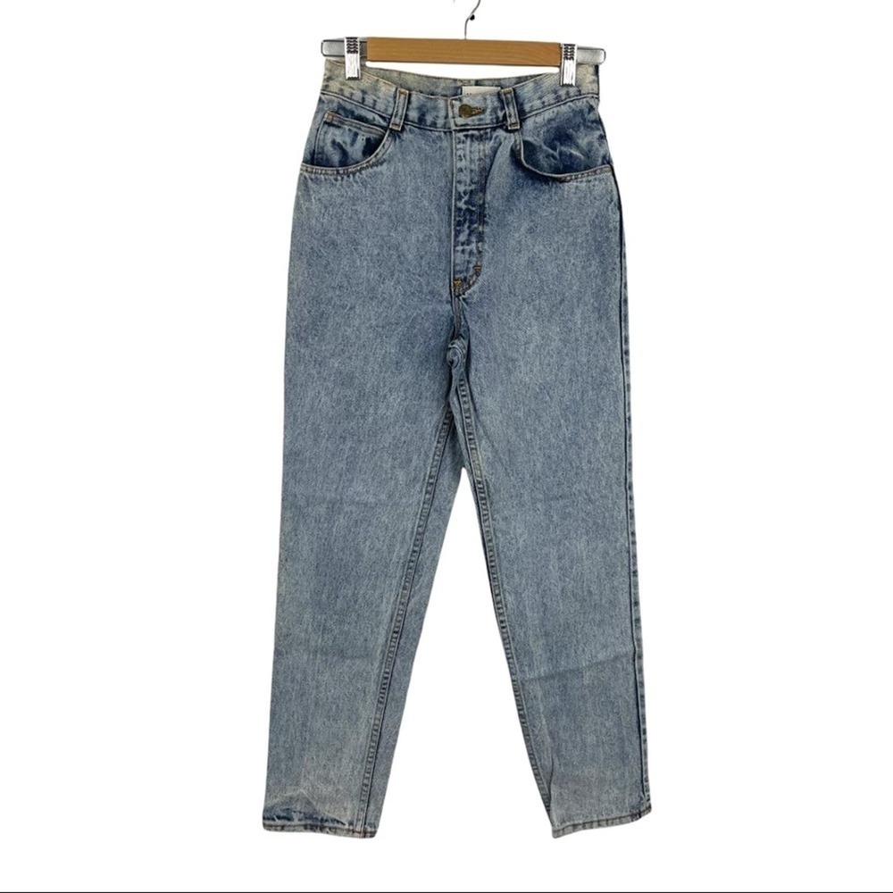 Vintage Hunt Club 12" Super High Waisted Acid Wash Mom Jeans Size 9 100% Cotton